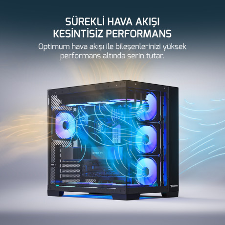 GamePower Warcry Pulse 4x12Cm ARGB Fan Temperli Cam ATX 850W 80+ Bronze Gaming (Oyuncu) Kasa